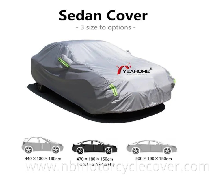 All Weather Protection Car Covers Silver Coating Material